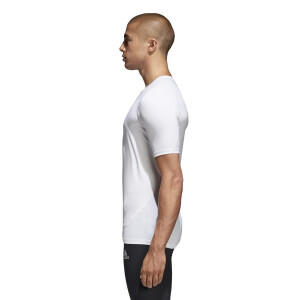 adidas Alphaskin Short Sleeve Funktionsshirt kurzarm - weiß - Größe XL