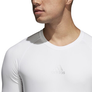 adidas Alphaskin Short Sleeve Funktionsshirt kurzarm - weiß - Größe XL