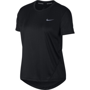 Nike Miler Kurzarm Laufoberteil Damen - schwarz - Größe L