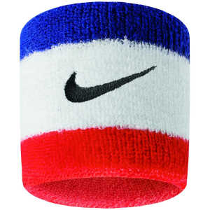 Nike Swoosh Schweißbänder 2er Pack - weiß/blau/rot -...