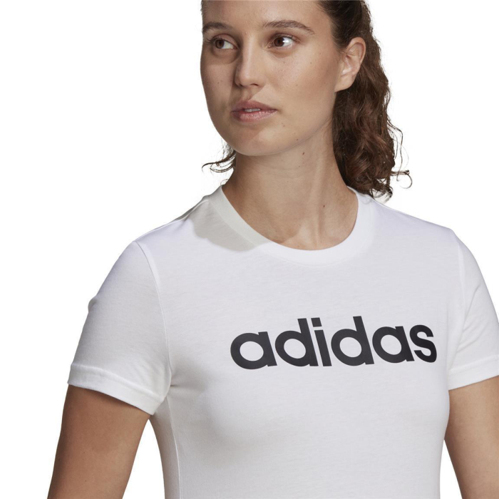 adidas Essentials Slim T-Shirt Baumwolle Damen - weiß - Größe S