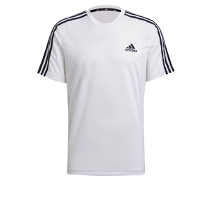 adidas 3-Streifen T-Shirt Herren - weiß -...