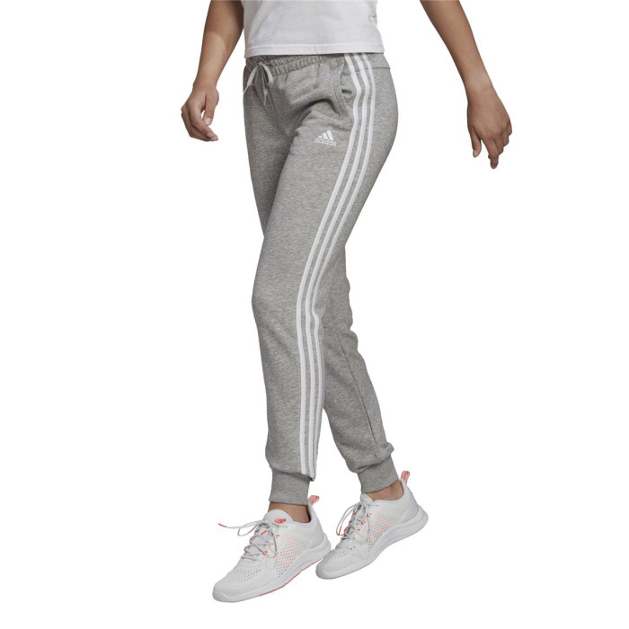 adidas Essentials 3 Streifen Jogginghose Damen - grau - Größe S