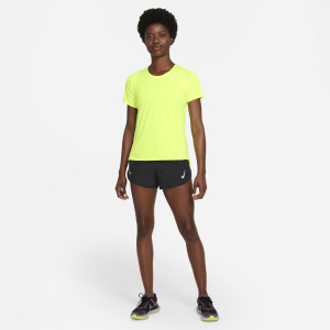 Nike Dri-Fit Race Laufshirt Damen - gelb - Größe S