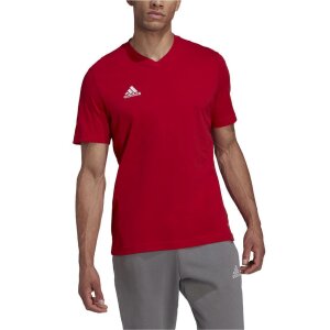 adidas Entrada 22 T-Shirt Baumwolle Herren Rot HC0451