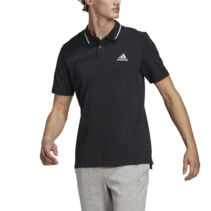 adidas Essentials Poloshirt Baumwolle Herren - schwarz - Größe 3XL