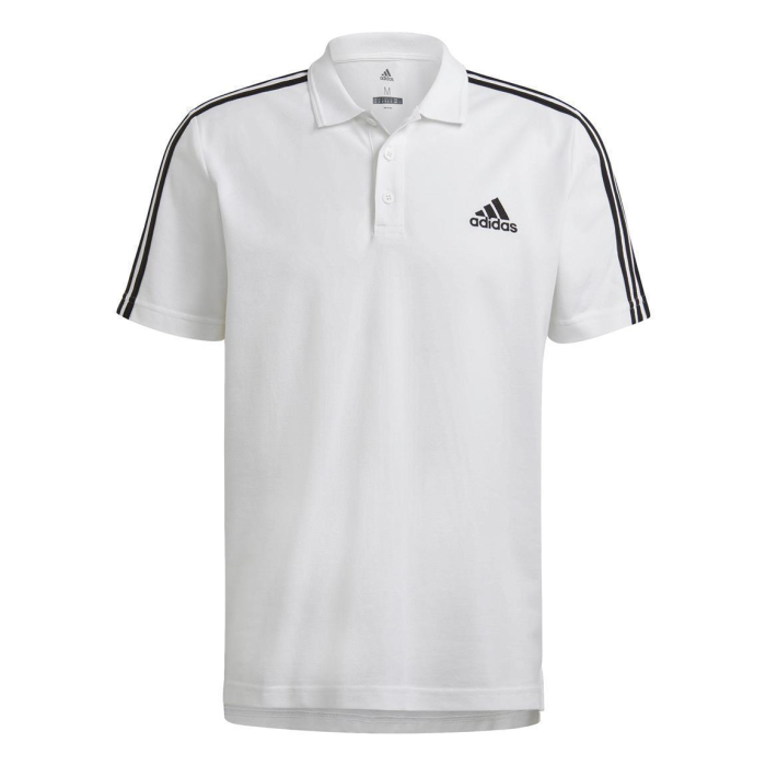 adidas Essentials 3-Streifen Poloshirt Baumwolle Herren - weiß - Größe 3XL