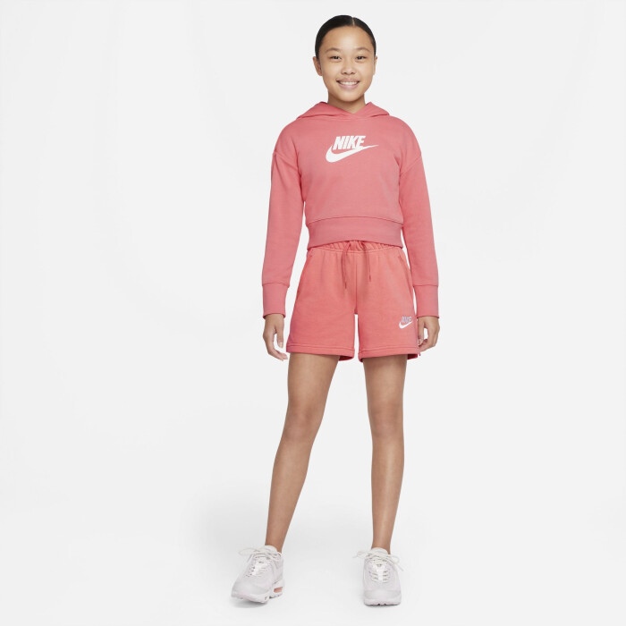 Nike Sportswear Club Kapuzenpullover Baumwolle Kinder - pink - Größe S (128-137)