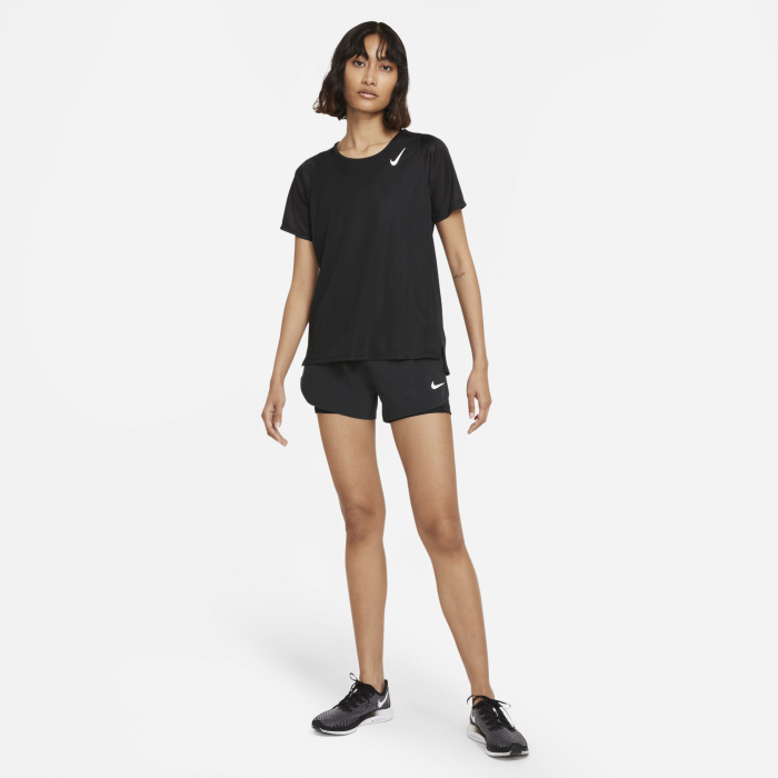 Nike Dri-Fit Race Laufshirt Damen - schwarz - Größe XS