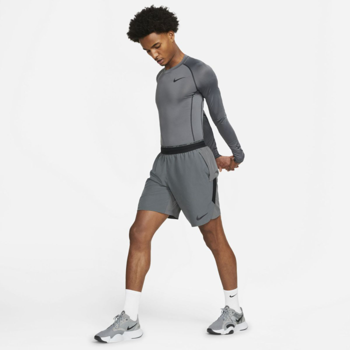 Nike Pro Dri-FIT Funktionsshirt Herren - grau - Größe XL