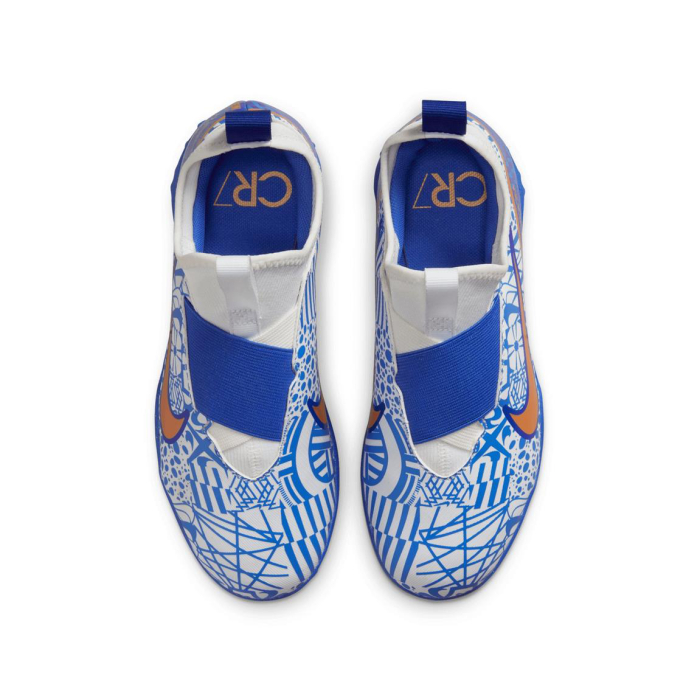 Nike JR. Mercurial Zoom Vapor 15 Academy CR7 TF Fußballschuhe Kinder - weiß/blau - Größe 30