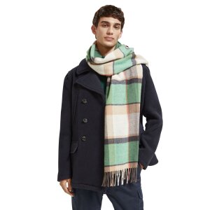 Scotch & Soda Wollschal mit Fransen - kariert - 175278-6769