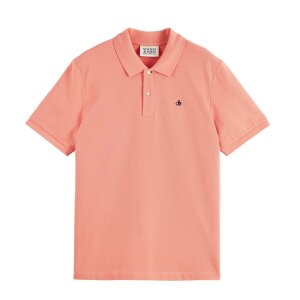 Scotch & Soda Core Logo Piqué-Poloshirt lachs...